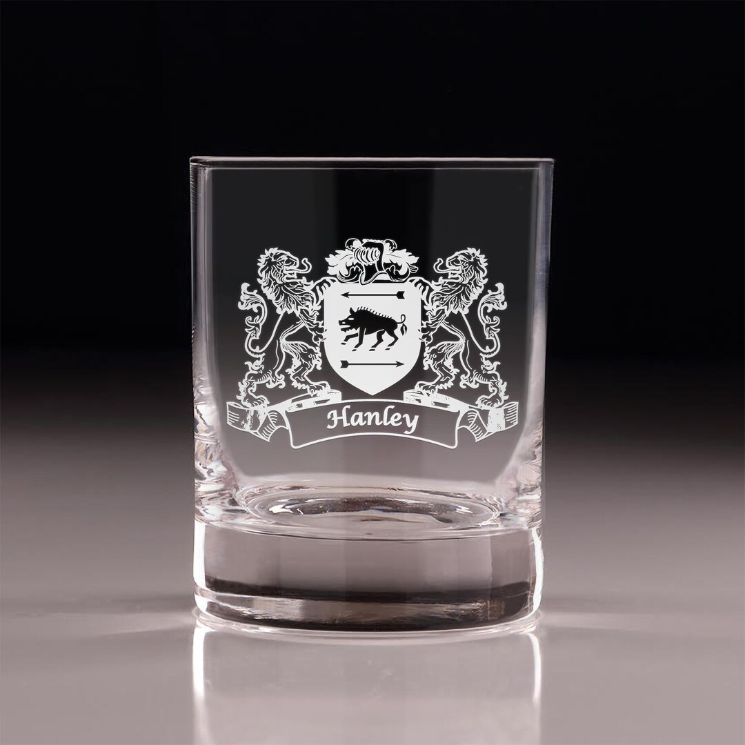 Hanley Irish Coat of Arms Old Fashioned Tumblers Set of 4 Etsy