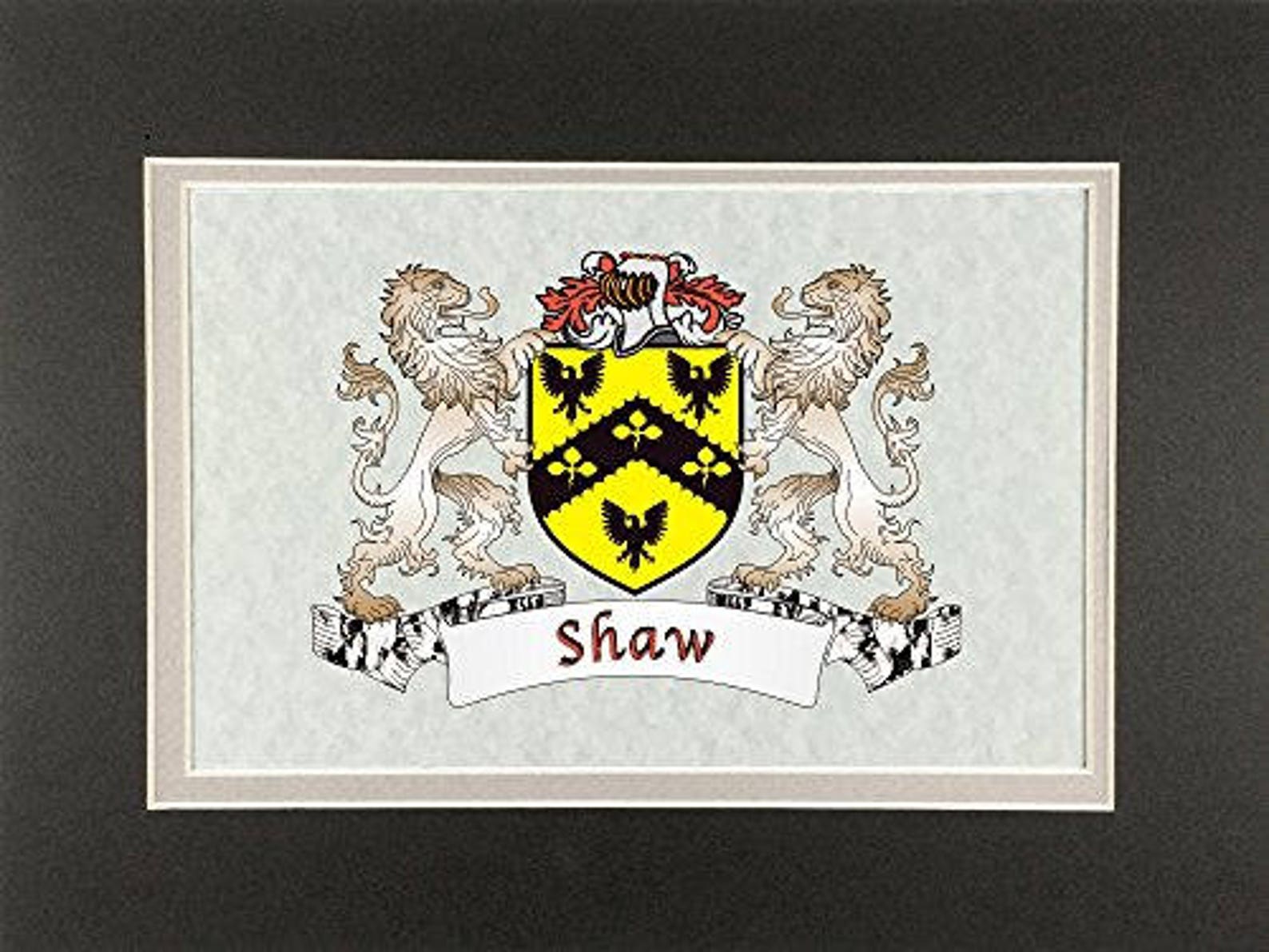 Shaw Irish Coat of Arms Print Frameable 9 X 12 Etsy UK