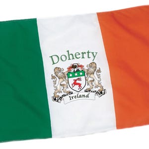 Doherty Irish Coat of Arms Heavy Duty Outdoor Ireland Flag  ( 3 Sizes)