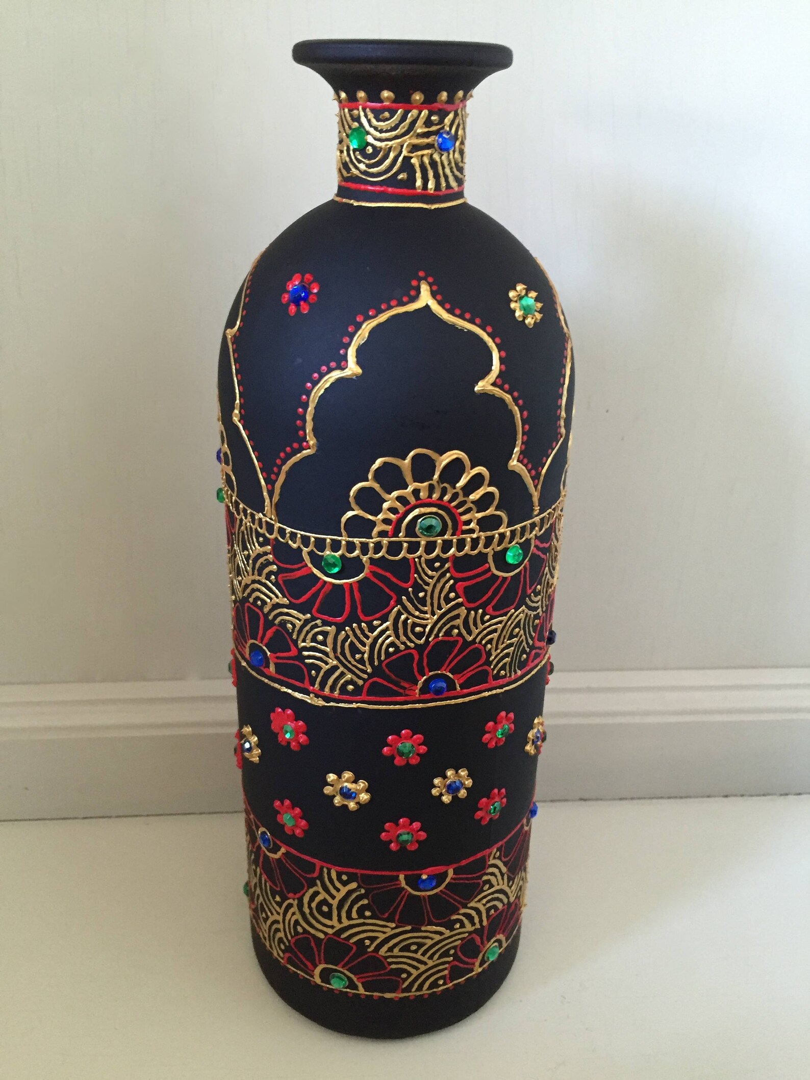 Handmade Henna Flower Vase Etsy