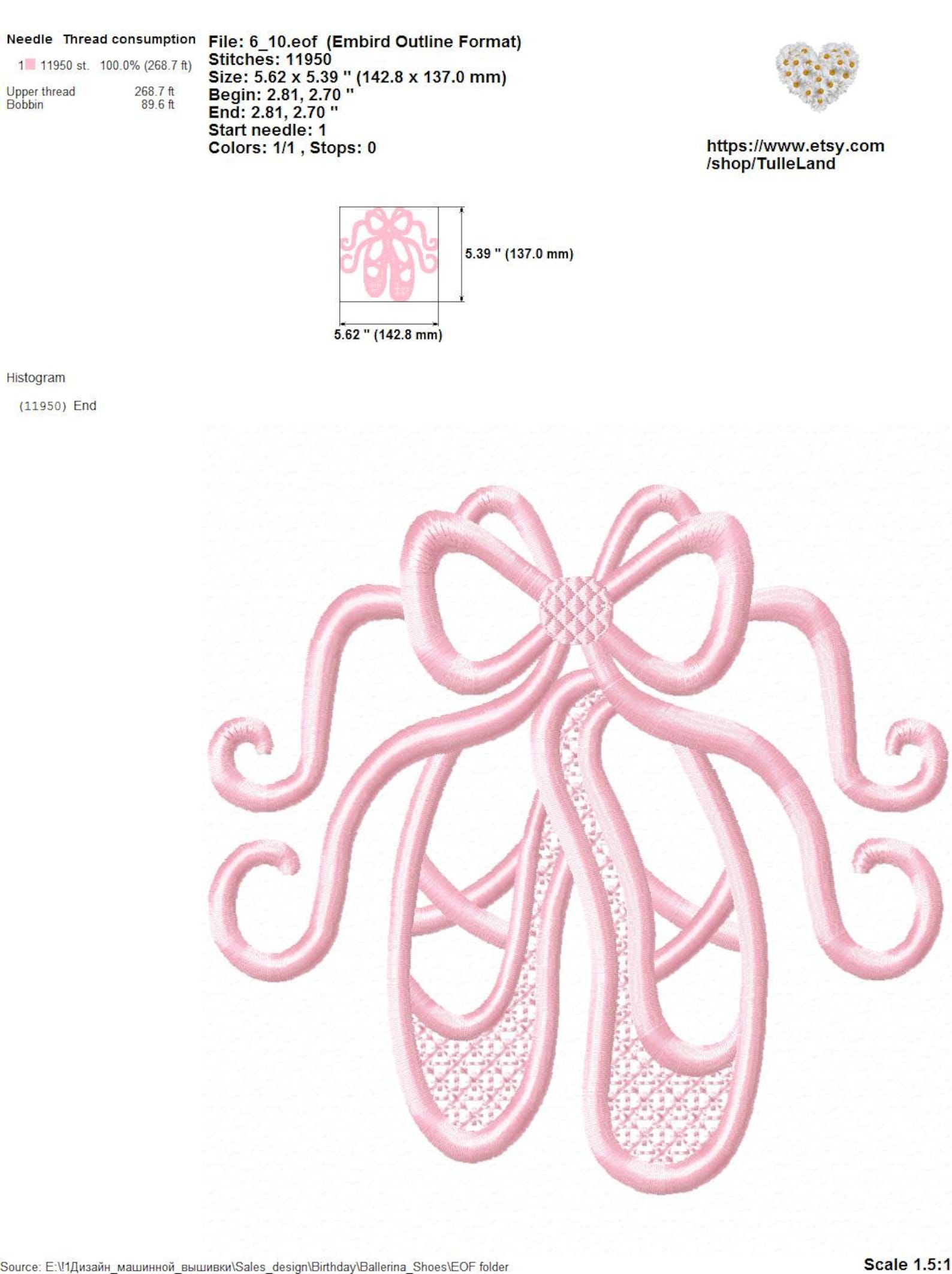 ballet shoes - machine embroidery - design - instant download - ballerina shoes - ballerina design - baby ballet shoes - ballet