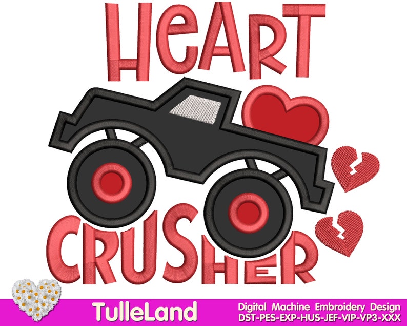 Heart crusher hearts car truck valentines day dump truck etsy Heart crusher hearts car truck valentines day dump truck etsy