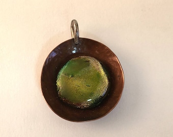 Copper and Glass  Pendant