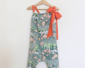 Jackie Romper Pattern | Kids Sewing Pattern pdf | Girls Romper | Sizes 12M-5T