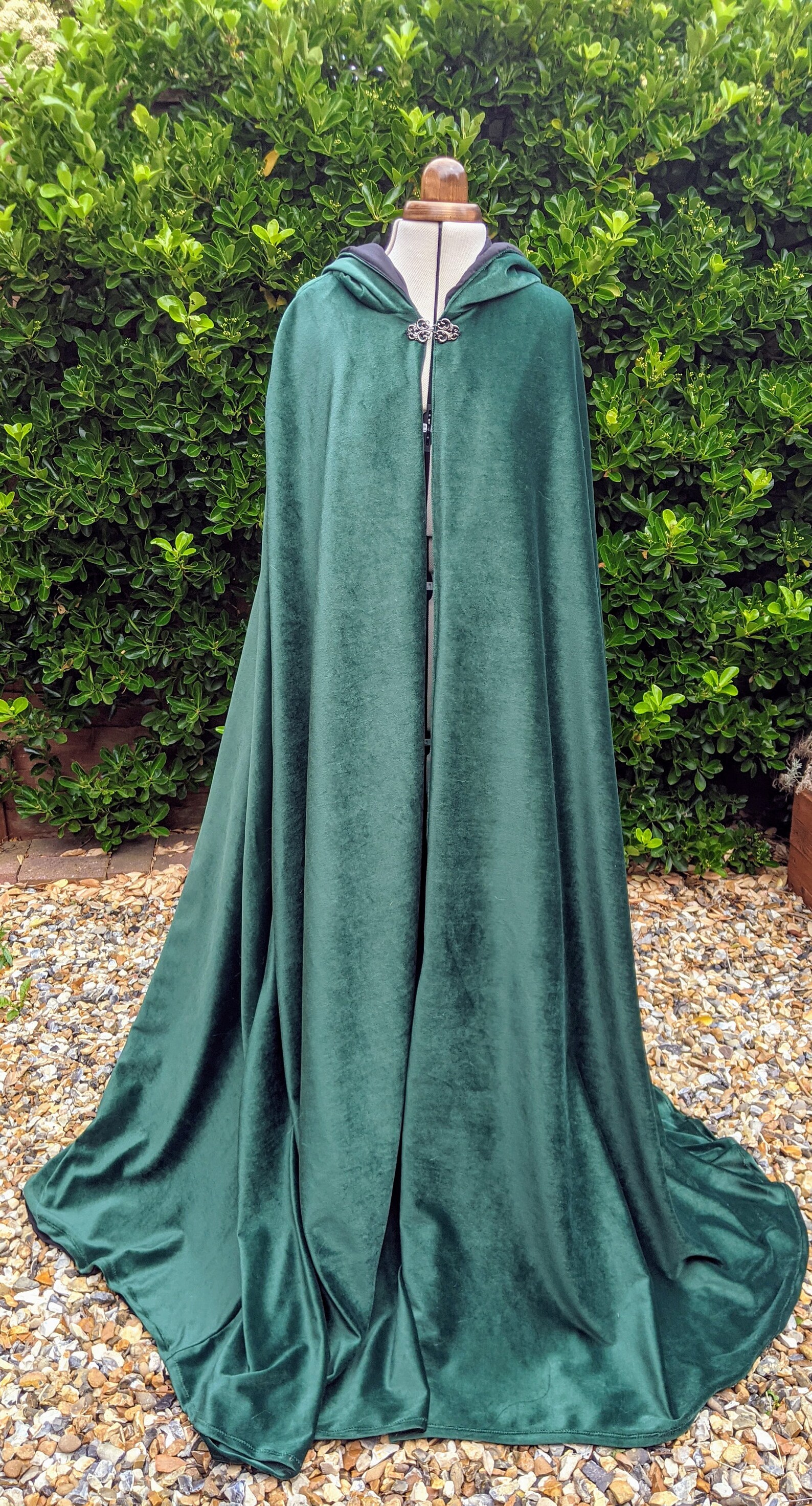 Hooded Velvet Cloak with Pockets Lined LARP Cloak Ranger Etsy