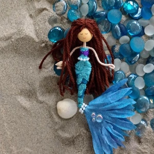 Blue Mermaid Fairy Doll