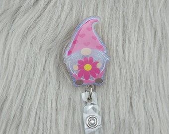 Pink Gnome Badge Buddy-Reel