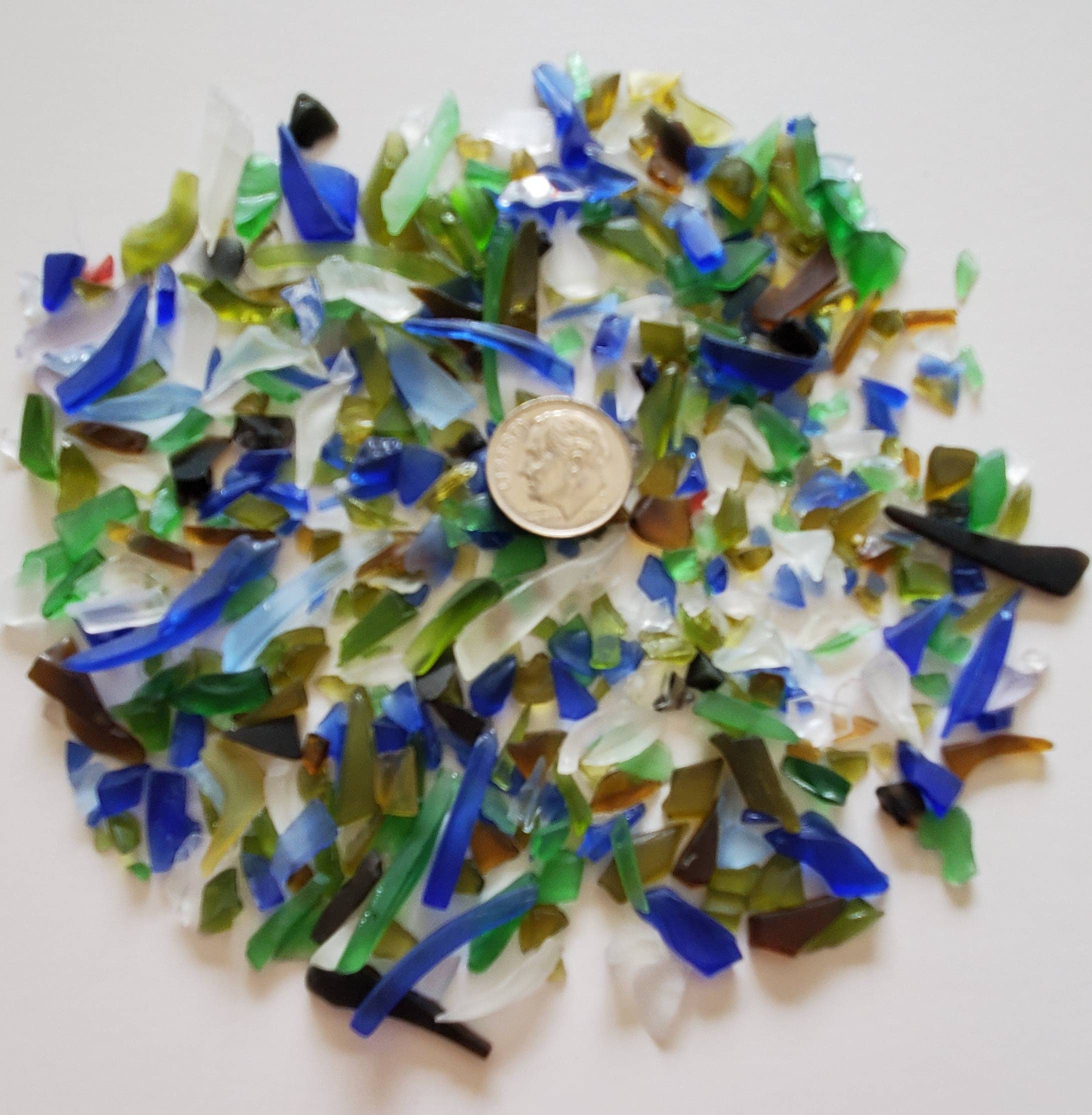 Tumbled Glass Chips Etsy