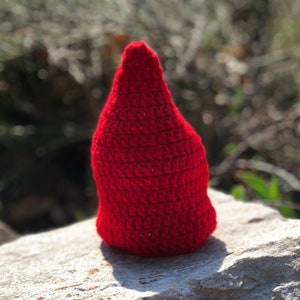 Baby Garden Gnome Red  Crochet Photo Prop Hat:fairy garden,fairy tale, costume