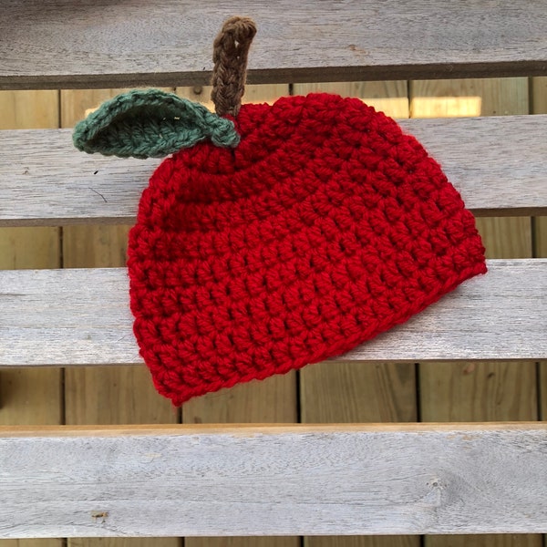 Red Delicious Baby Apple Fall Hat/ Photo Prop