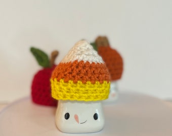 Fall Marshmallow Mug Hat / Cup Cover/ Apple/ Pumpkin/ Candy Corn