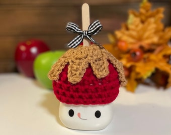 Candy Caramel Apple Crochet Mug Hat