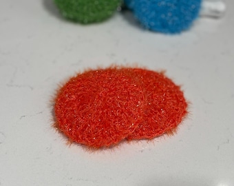 Set of 2 Reusable Kitchen/ Polyester  Double Thickness 4 inch Scrubby Scrubbers / Pan / Dish Scrubby Sponge