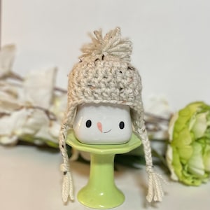 Cute Little Earflap / Ski Marshmallow Mug Hat/ Tiered Tray Display / Farmhouse Decor