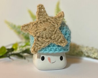 Ocean Beach Theme Starfish Tiered Tray Mug Hat / Farmhouse Style Decor