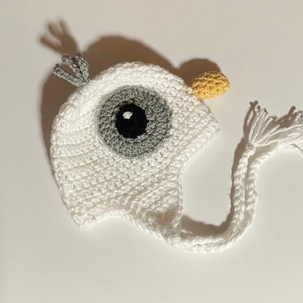 Costume de mouette blanche au crochet / accessoire / chapeau d’hiver