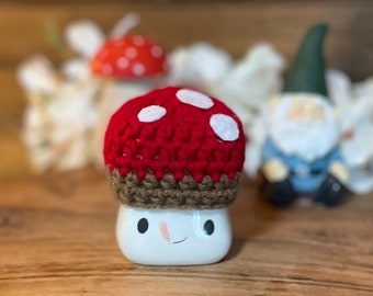 Toadstool Mushroom Fairy Garden Mug Hat / Tiered Tray Display/Farmhouse Decor