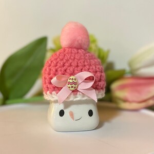 Pink Easter Farmhouse  Style Mug Hat/ Tiered Tray Display