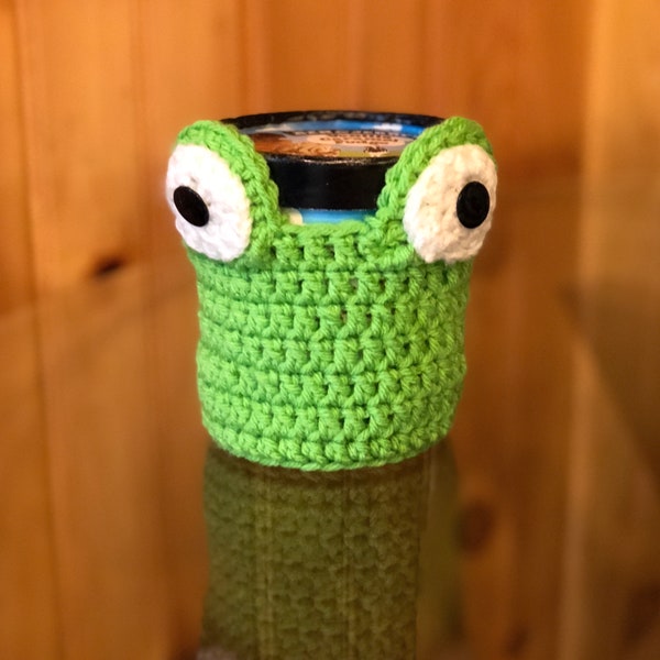 Little Spring Green Frog Pint Size Ice Cream Cozy