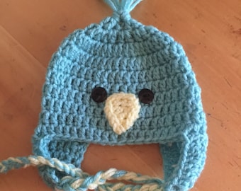 Newborn and Up Baby Blue Bird Hat