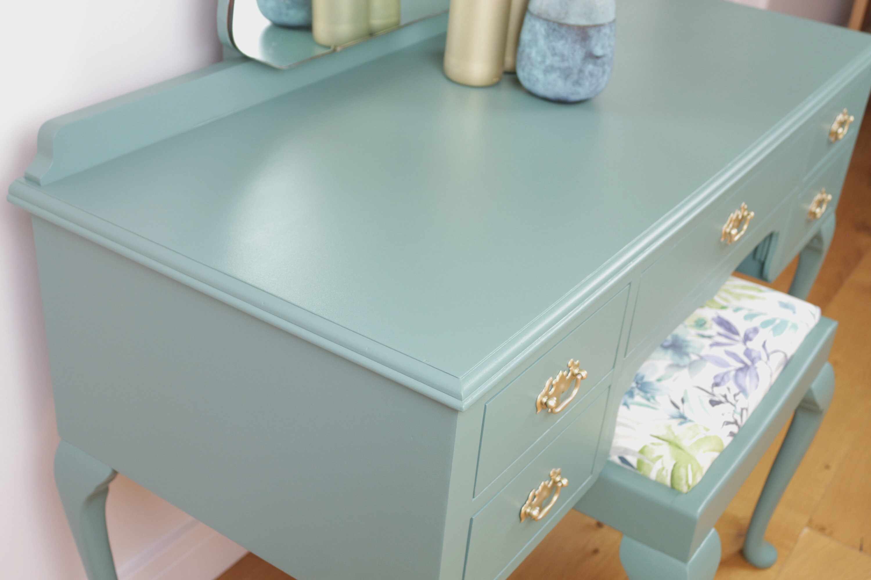 SOLD 1950's Vintage Dressing Table With Mirror and Stool | Etsy UK