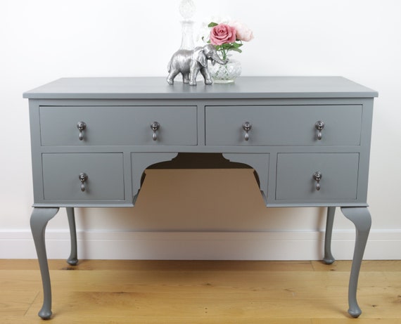 Sold Grey 1960 S Dressing Table Desk Hand Painted Sold Grey 1960 S Dressing Table Desk