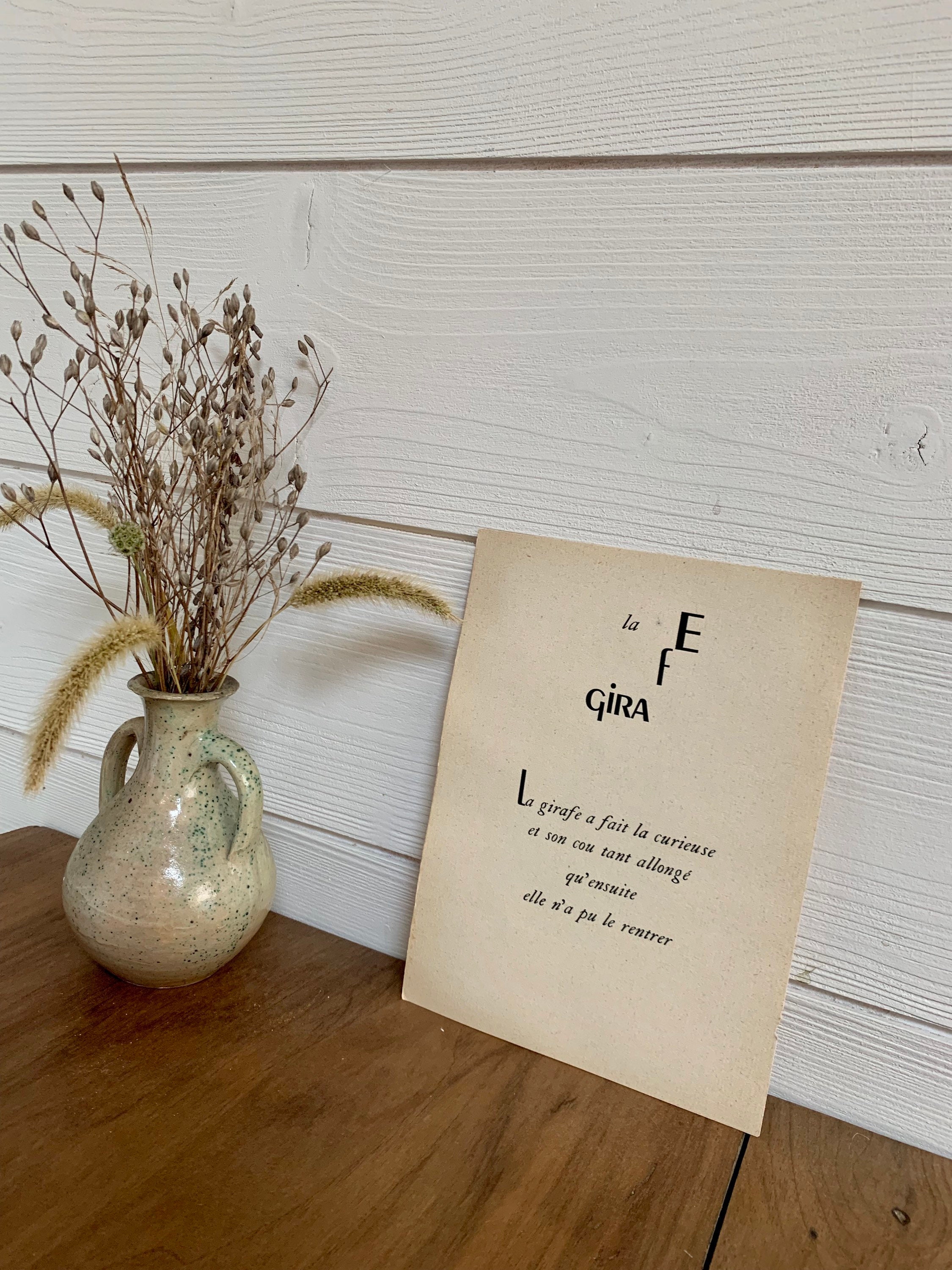 Affiche Vintage - La Girafe