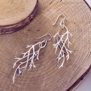 Earrings of the Elf Queen (Fine Silver Fantasy Magic Nature Earrings)