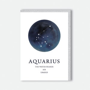 Signe de zodiaque d’Aquarius - carte de voeux