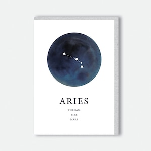 Ariete segno zodiaco - biglietto di auguri