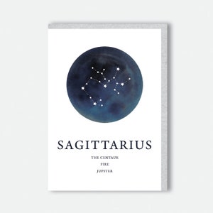 Sagittarius zodiac sign - greeting card