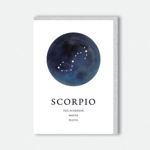 Scorpio zodiac sign - greeting card
