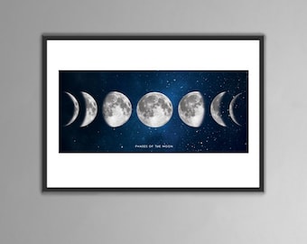 phases of the moon - art print