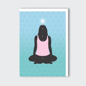 Meditation - greeting card - birthday card - yoga - chakras