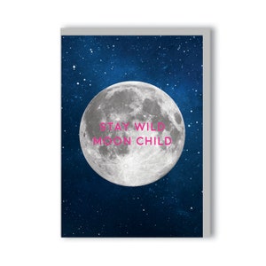 stay wild moon child - biglietto di auguri - vuoto