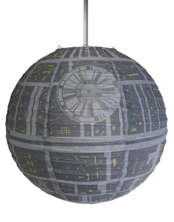 Star Wars Death Star Light Shade Collapsible Paper Ceiling Shade