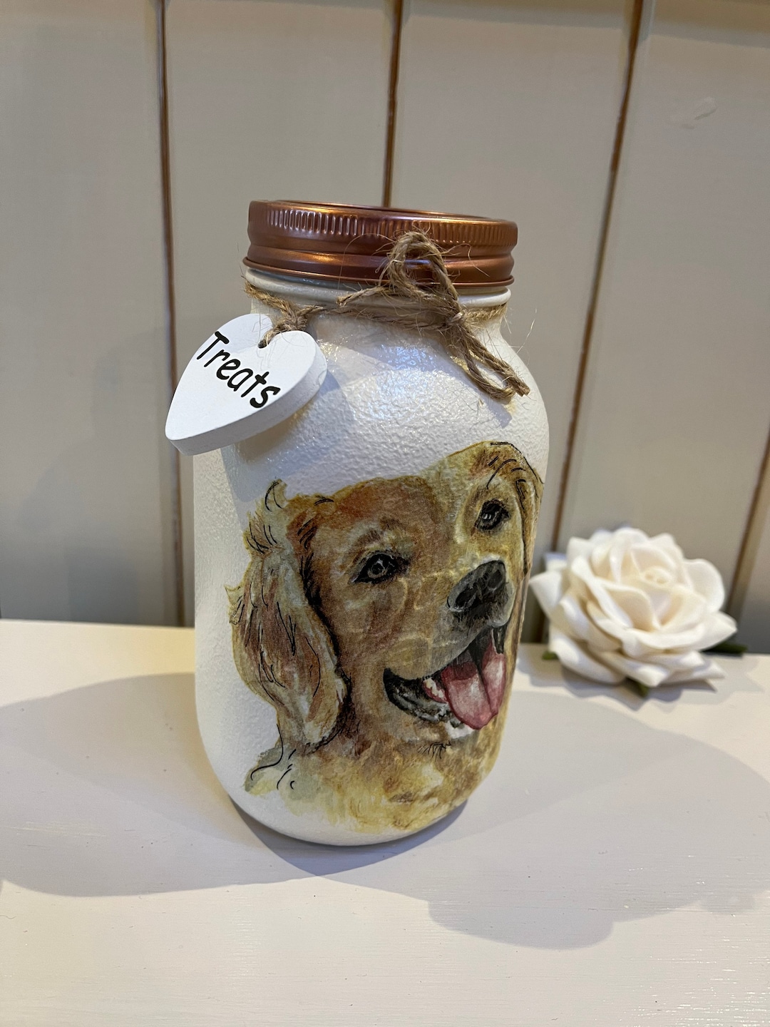 Golden Retriever Treat Jar. Etsy