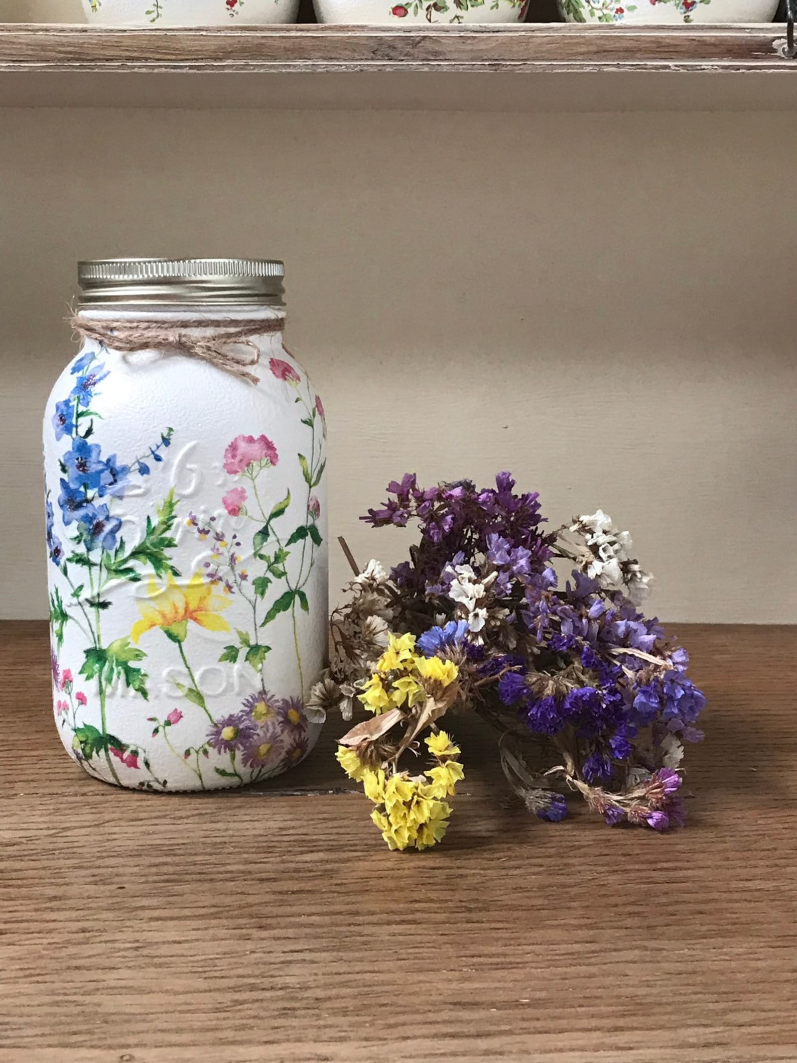 Wild Flowers Mason Jar Etsy