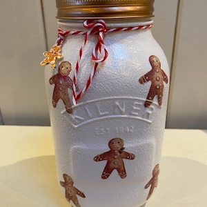 Gingerbread man kilner jar.