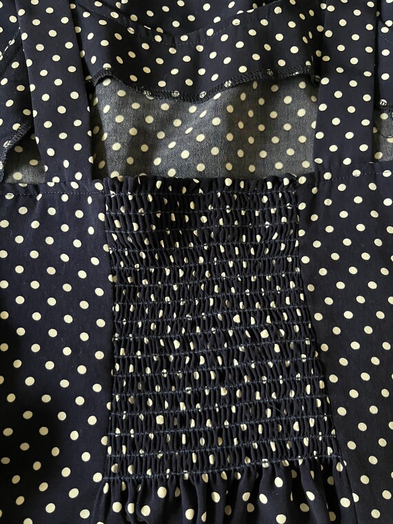 1970s Polka Dot Dress XS - image 4