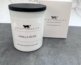 Vanilla Bliss Soy Wax Candle: Coconut & Sandalwood Scent