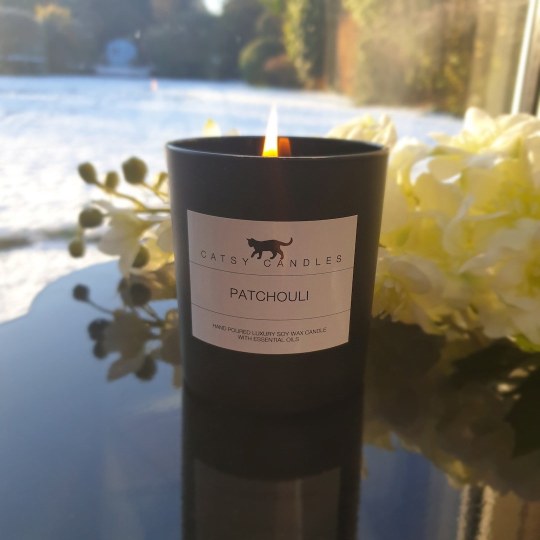 Patchouli Essential Oil Soy Candle: Hand Poured Luxury Scent - Etsy UK