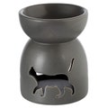 Cat Silhouette Cutout Burner + handmade wax melts / Wax melt Burner/ Oil Burner/ Black Burner/ Sample Wax Melts Included