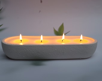 4-Wick Loaf Bowl Soy Candle: Highly Scented, Handmade Home Decor