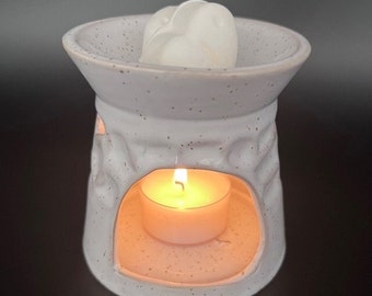 Handmade Ceramic Wax Melt Burner Gift Set with 8 Wax Melts