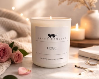 Rose Soy Candle – Hand Poured Floral Luxury Home Fragrance