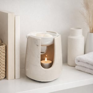Handmade Ceramic Wax Melt Burner: Oxford Marble Effect Oil Burner imagem 11