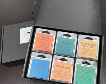 Christmas Melts Discovery Box/ 6 Piece Christmas Wax Melts Gift Set/ Christmas Melts Discovery Box/ 6 different Christmas Scents/ ON SALE