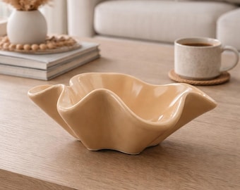 Modern Wavy Ceramic Bowl