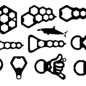 Multifunctional Tools Bottle opener, Wrench and Screwdriver-DXF files and SVG cut ready for cnc machines, laser and plasma cutting
